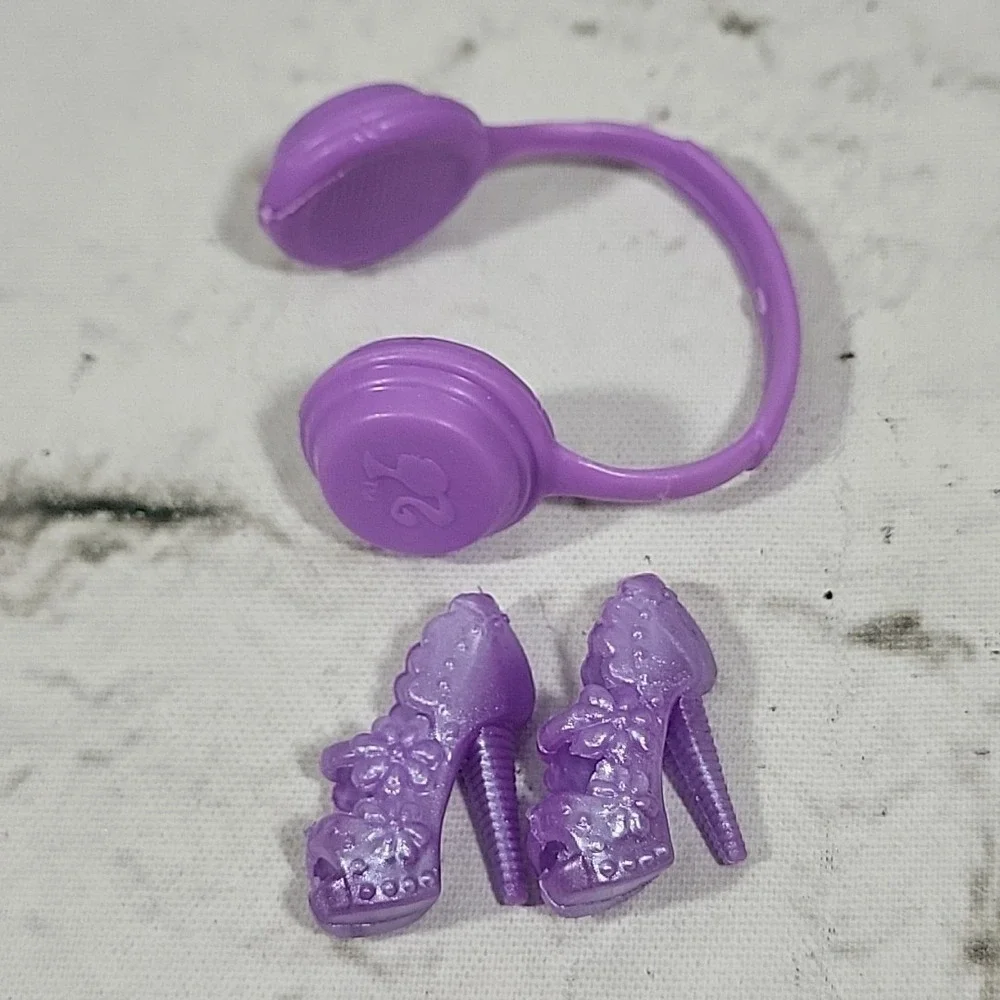 Barbie Doll Pet Sitter‎ Dog Lover Lot Paw Print Dress Puppies Shoes Scoop Clock